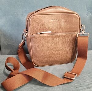 Matt & Nat Vegan Coen Mini Unisex Crossbody Bag in Chestnut Brown